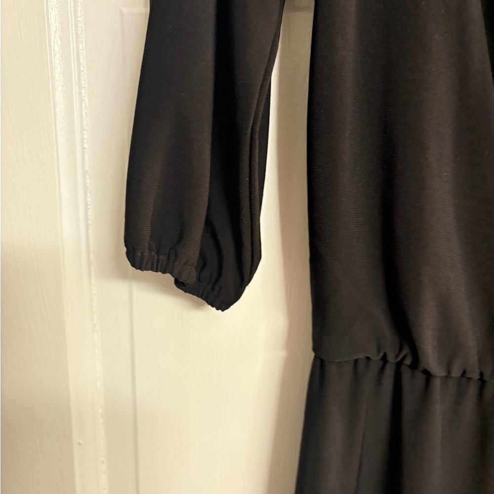 White House‎ Black Market Black Dress with Gold Accents S - Picture 7 of 12